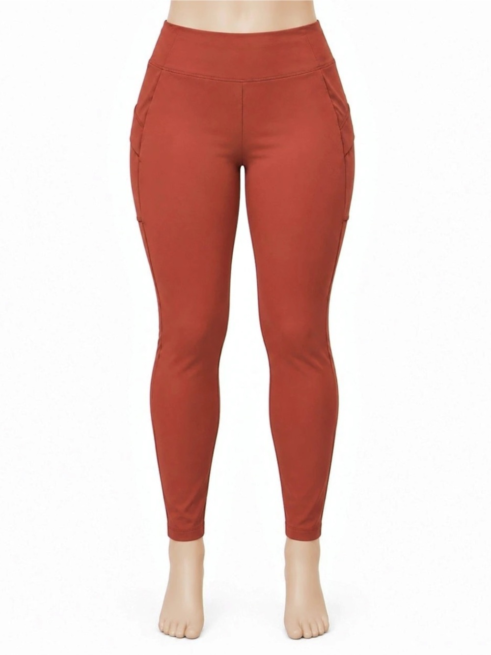 Old Navy Active StretchTech High-Rise Pocket Leggings Rust Size L